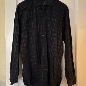 Classic Black Checkered Men's Shirt